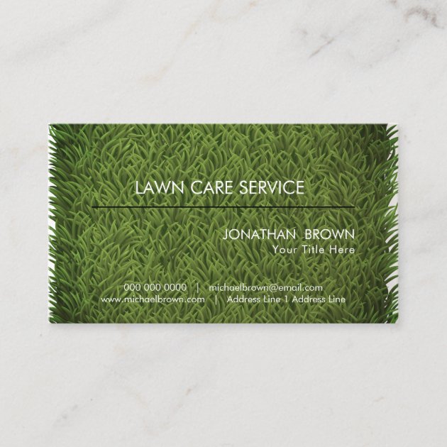 old grass Mowing Business Card