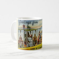 Old Greetings Postcard  for Minnesota Mug