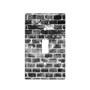 WHITE BRICK PATTERN Electrical Light Switch Surround Printed Vinyl Sticker 