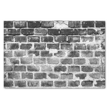 Old Grey Weathered Brick Wall Texture Tissue Paper by biutiful at Zazzle