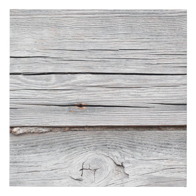 Old grey wooden plank wall textureabstract,backgro faux canvas print (Front)