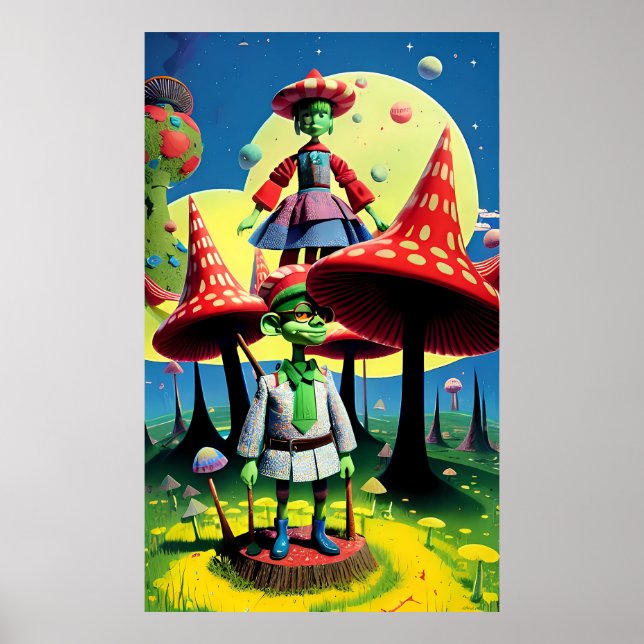 Old Growth Mushroom Forest - Ken Gage Art Poster (Front)