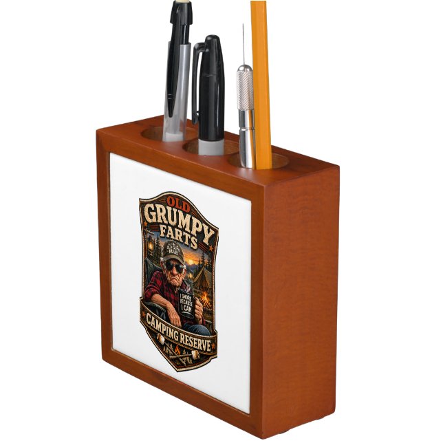 Old Grumpy Farts Camping Reserve Desk Organizer (In Situ)