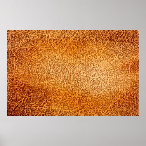 Old grunge brown leather texture poster