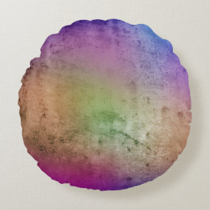 Old grunge color wall backgroundabstract, ancient, round pillow