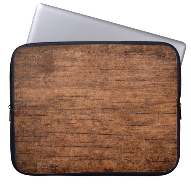 Old grunge dark textured wooden background, The su Laptop Sleeve (Front)