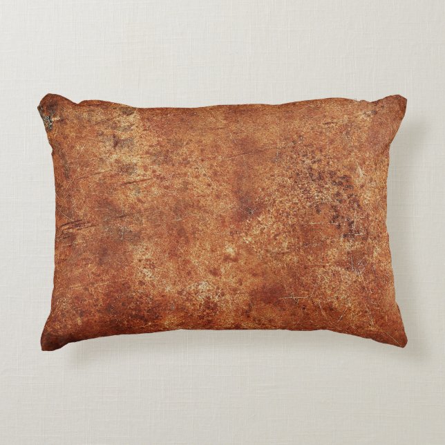 Old Grunge Rustic Metal Texture Accent Pillow (Front)