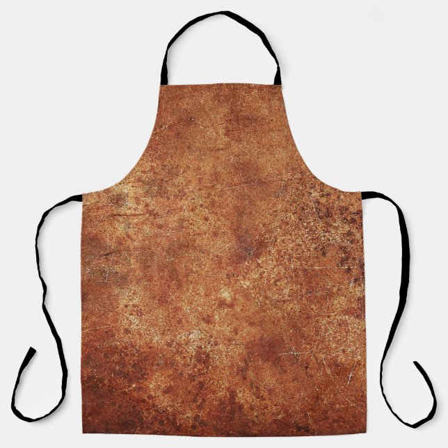 Old Grunge Rustic Metal Texture Apron (Front)