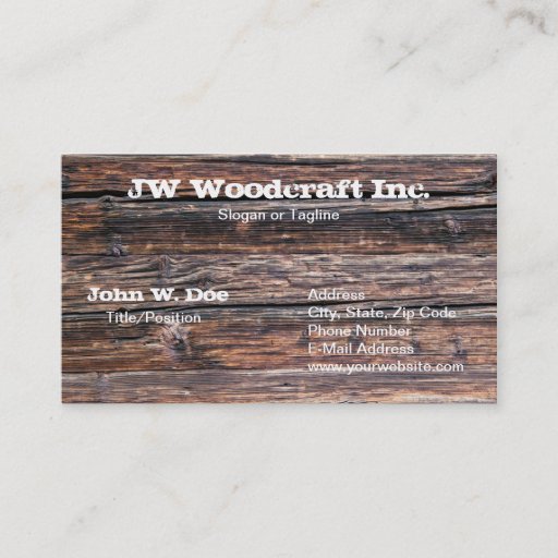 Customizable Old Grunge Wood Texture Business Card
