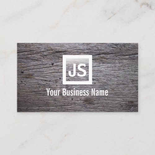 Old Grunge Wood Texture Modern Business Card