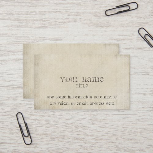 Old Grungy Paper Business Card