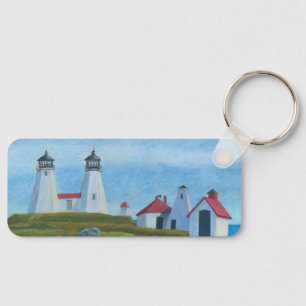 Old Gurnet Lighthouses Keychain