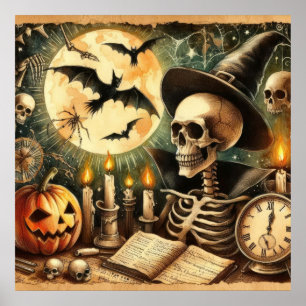 Old Halloween Art Poster