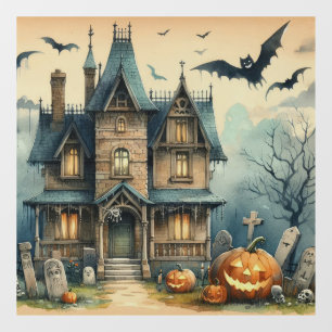 Old Halloween Art Window Cling