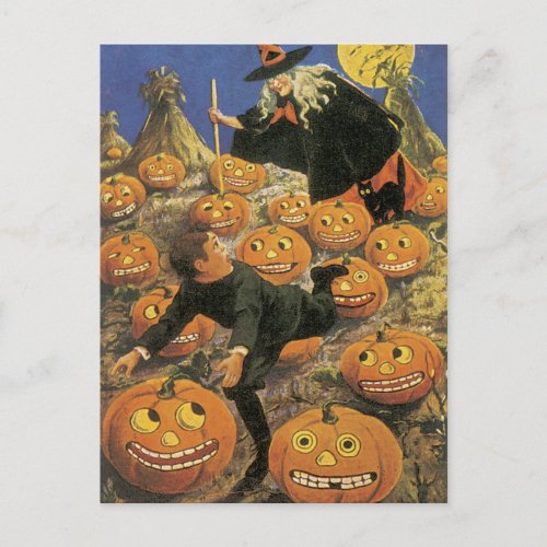 OLD Halloween Postcard Retro Witchery Postcard