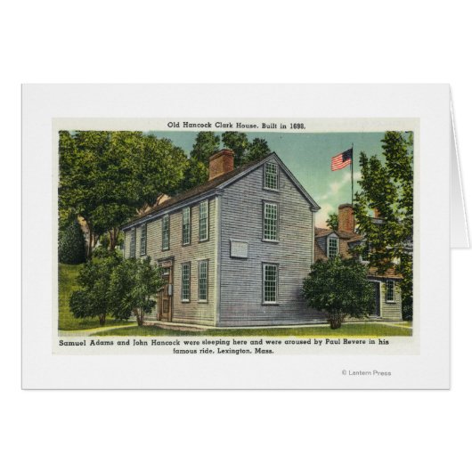 Old Hancock Clark House View, Paul Revere Rode B (Front Horizontal)