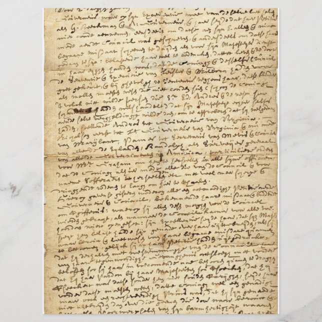 Old Handwriting Letter Scrapbook Paper (Front)