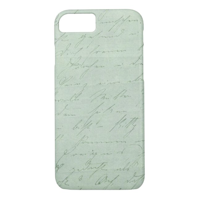 Old handwriting love letters faded antique script Case-Mate iPhone case (Back)
