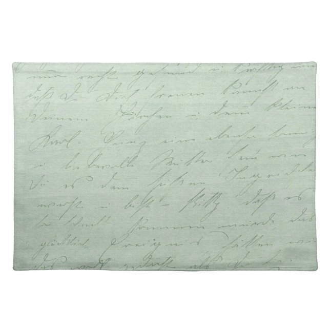 Old handwriting love letters faded antique script cloth placemat (Front)