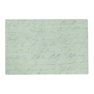Old handwriting love letters faded antique script placemat