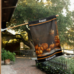Old Happy Halloween Home Collection House Flag