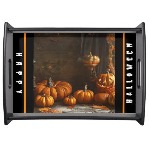 Old Happy Halloween Home Collection Serving Tray