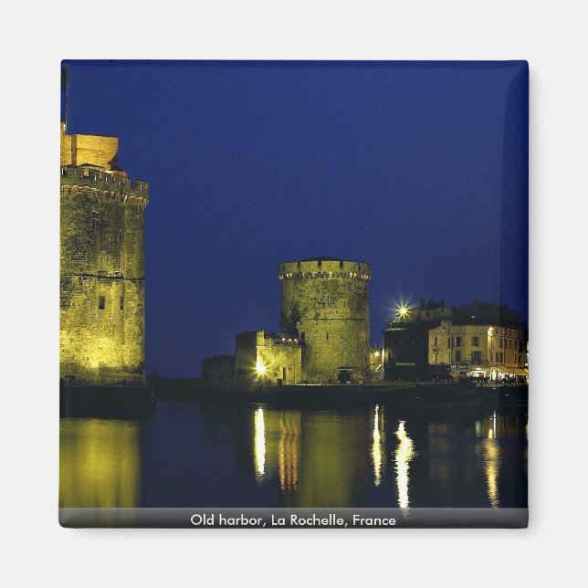 Old harbor, La Rochelle, France Magnet (Front)