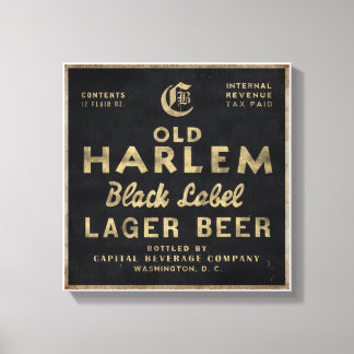 Old Harlem Lager Beer vintage advertisment canvas Print