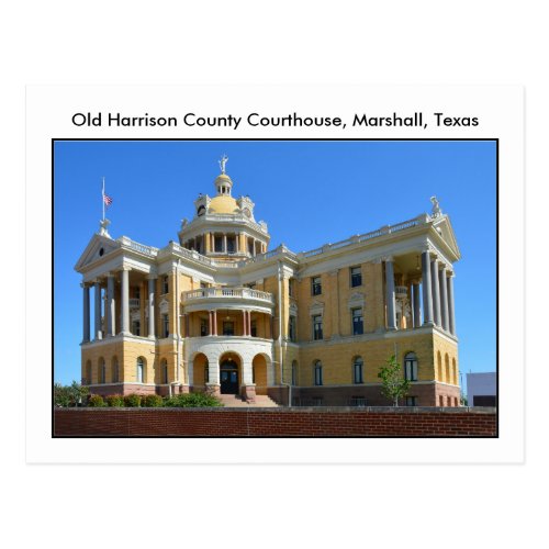 Old Harrison County Courthouse, Marshall, Texas Postcard