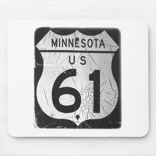 Old Highway 61 sign Mouse Pad (Front)