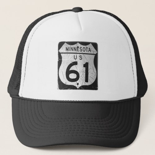 Old Highway 61 sign Trucker Hat