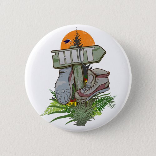 Old hiking boots button