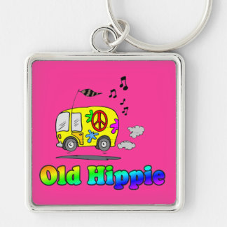 Old Hippie Bus Keychain