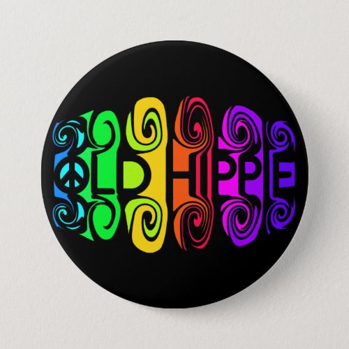 OLD HIPPIE button