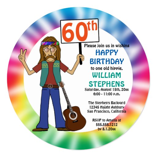 Hippie Party Invitation Wording 5