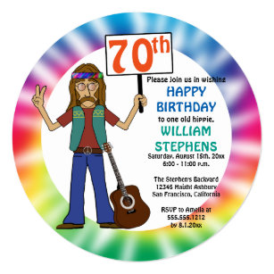 tie dye party invitations zazzle