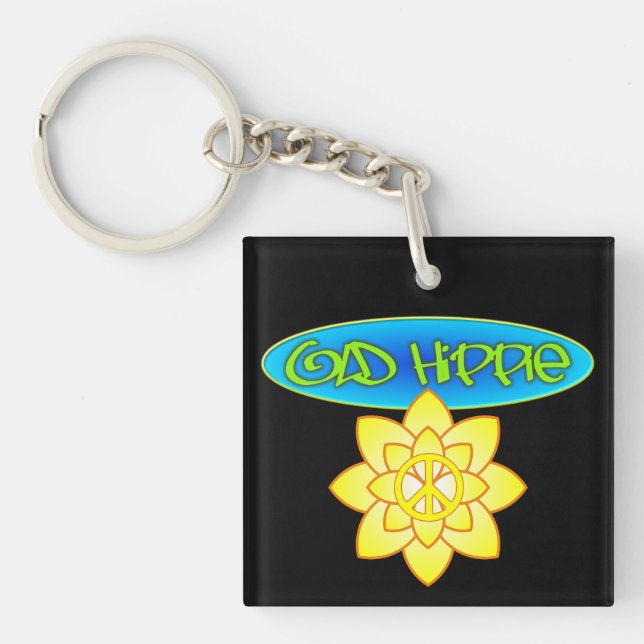 Old Hippie Keychain (Front)