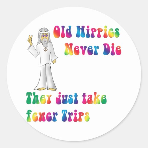 Old Hippies Classic Round Sticker