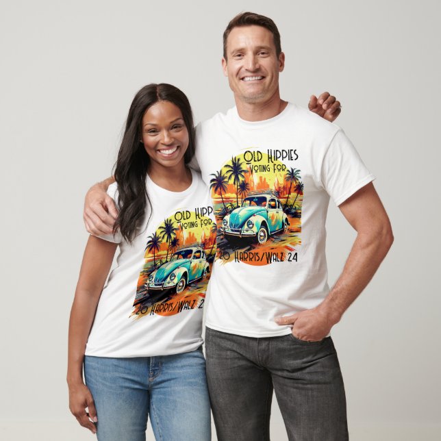 Old Hippies for Harris/Walz  T-Shirt (Unisex)