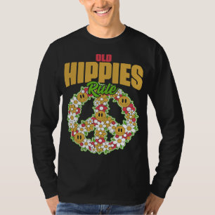 Old Hippies Vintage Retro Costume Hippy Sunflower T-Shirt