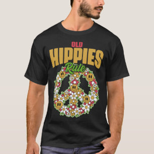 Old Hippies Vintage Retro Costume Hippy Sunflower T-Shirt