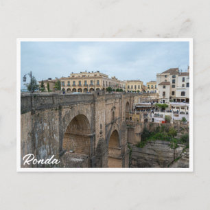Old historic bridge in Ronda, Spain Postcard