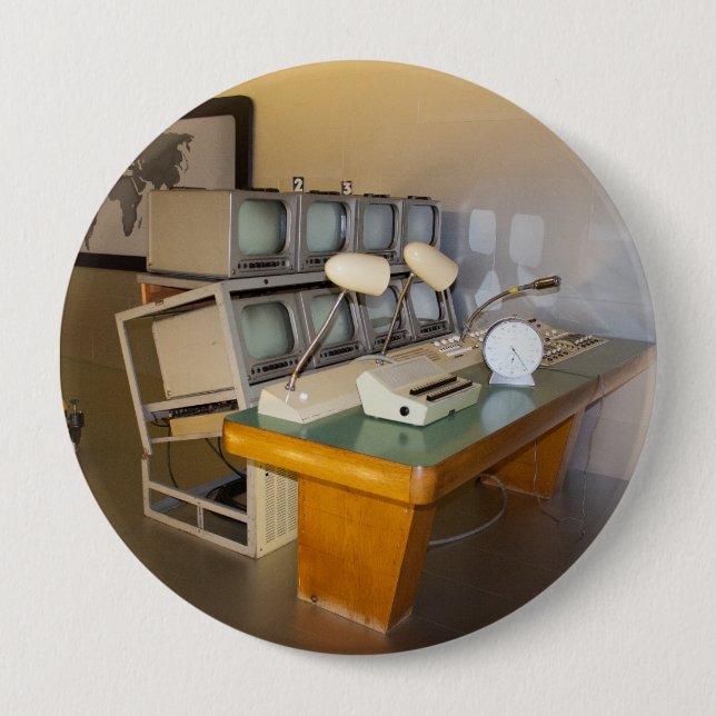 old historic tv studio button (Front)