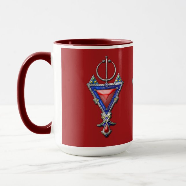 old historical pendant berber jewelry tribal signe mug (Left)