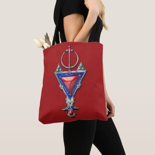 old historical pendant berber jewelry tribal signe tote bag