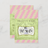 Old Hollywood $10 Off Pretty Pass Business Cards (Front/Back)