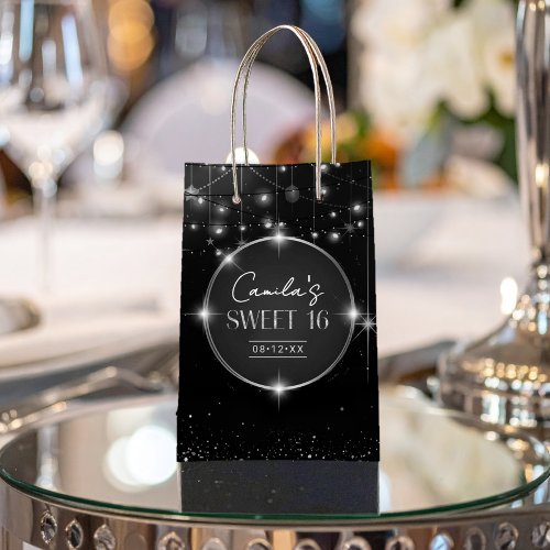 Old Hollywood B &amp; W Sweet 16 ID1108 Small Gift Bag