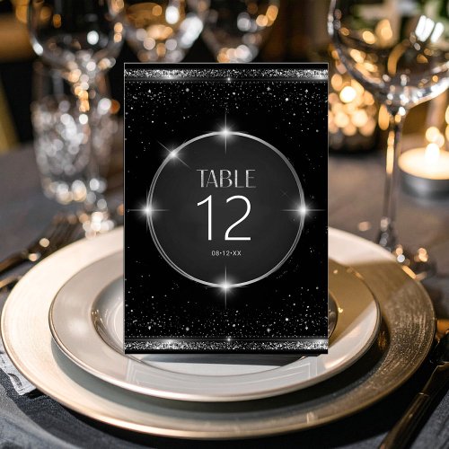 Old Hollywood B &amp; W Sweet 16 ID1108 Table Number