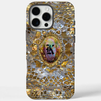 Old Hollywood Chic Elegant Monogram iPhone 16 Pro Max Case