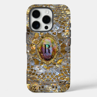 Old Hollywood Chic Tough Elegant Monogram iPhone 16 Pro Case